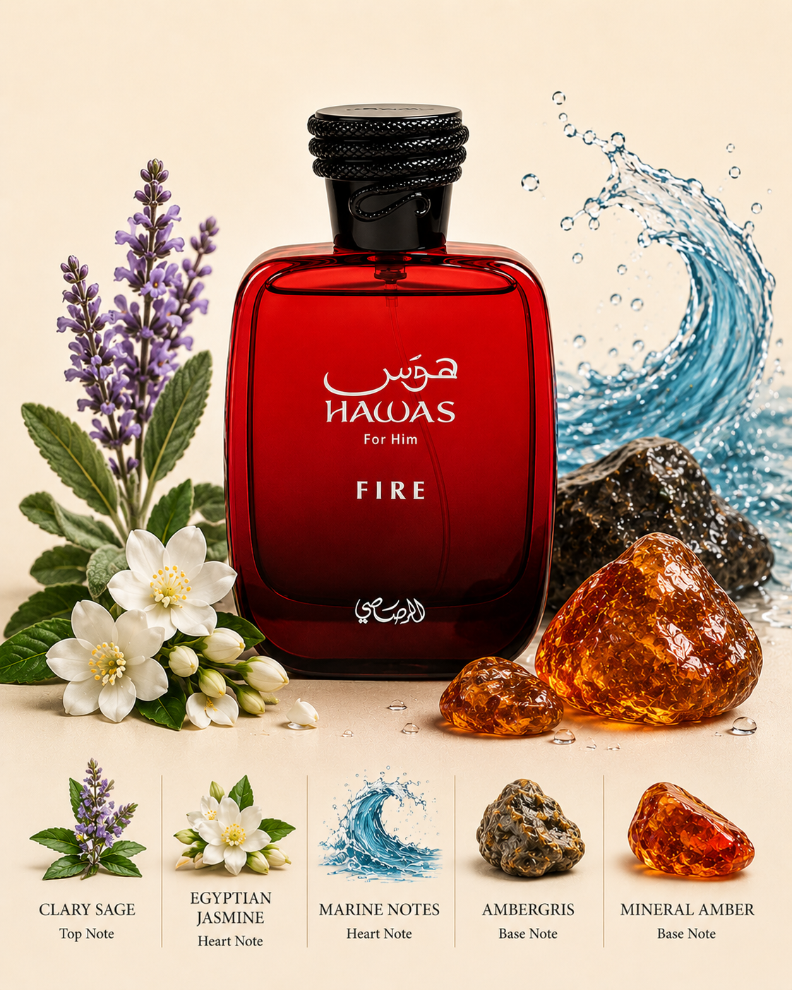 Rasasi Hawas Fire for Him Eau de Parfum (100ml)