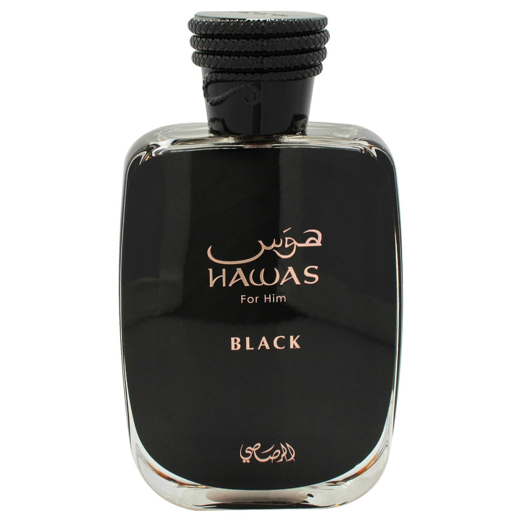 Hawas Black for Men Eau de Parfum Spray, 3.4 Oz
