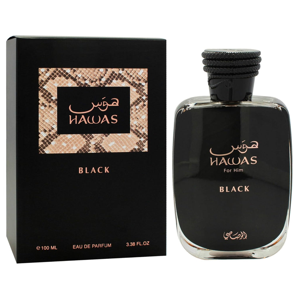 Hawas Black for Men Eau de Parfum Spray, 3.4 Oz