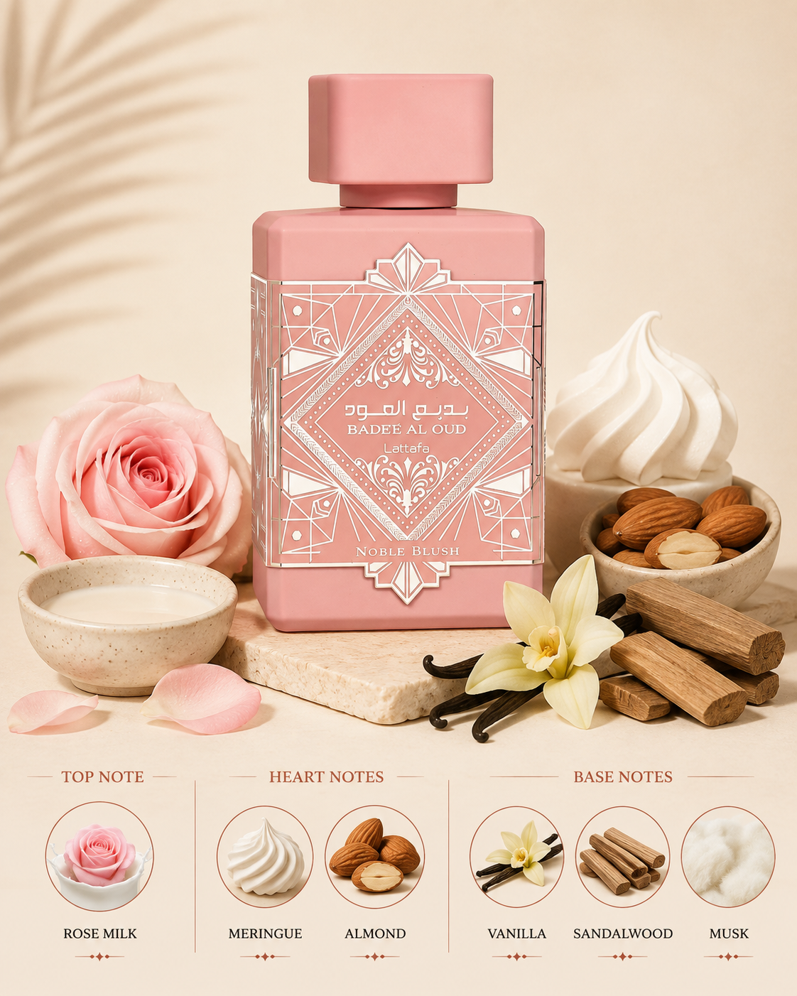Bade'e Al Oud: Noble Blush by Lataffa (100ML)
