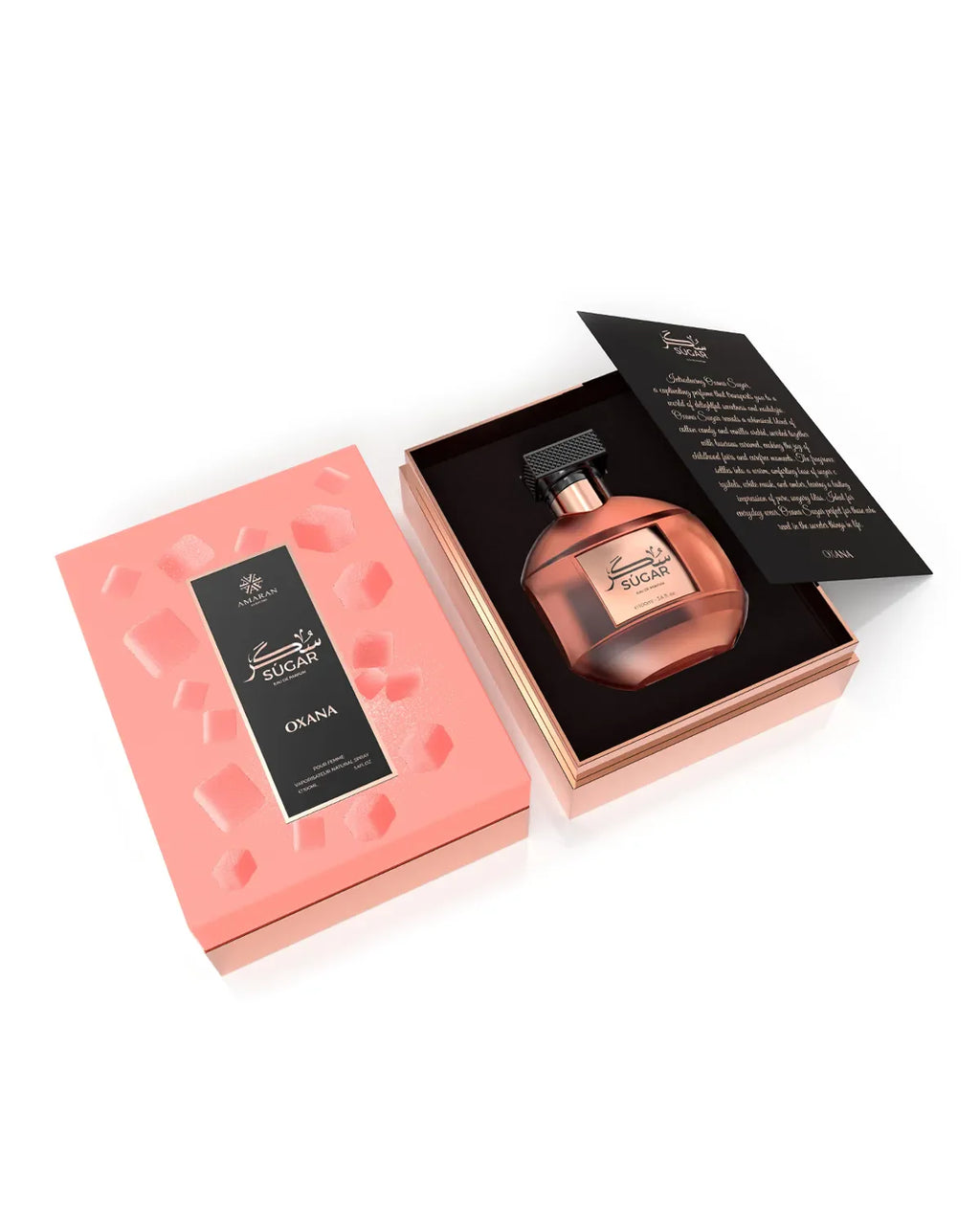Amaran Parfums | Oxana | Sugar | Eau De Parfum | Unisex Fragrance | 100 ML - 3.4 oz | Sweet - White Floral & Soft Spicy Notes