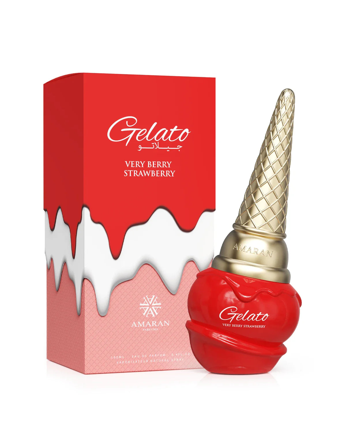 Amaran Perfumes | Gelato Very Berry | Eau de Parfum | 100 Ml | Strawberry - Orange Blossom & Vanilla Notes