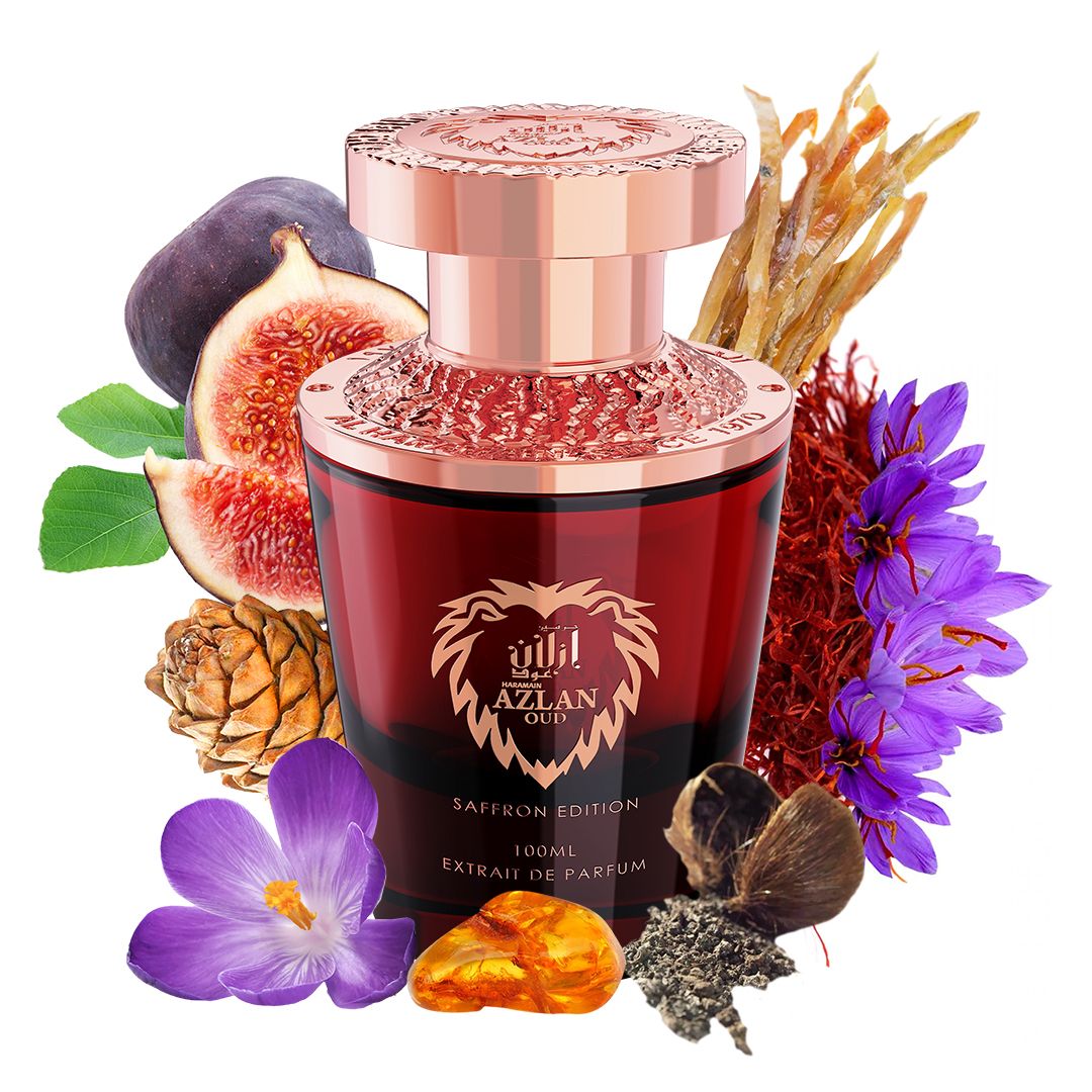 Al Haramain | Azlan Oud | Saffron Edition | Extrait De Parfum | Unisex Fragrance | 100 ML | 3.4 oz - Fruity + Floral Scent