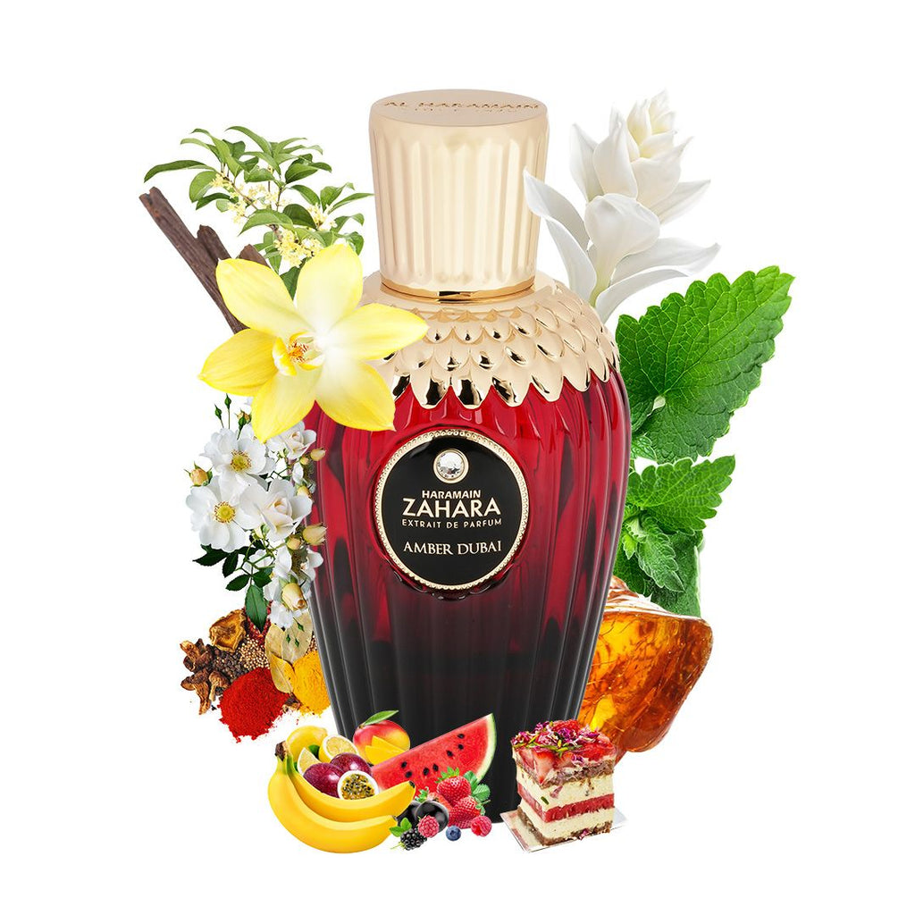 Al Haramain | Zahara | Amber Dubai | Eau De Parfum | Unisex Fragrance | 100 ML | Sweet - Fruity & Tuberose Notes